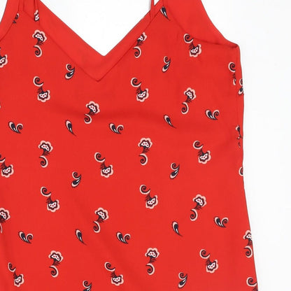 Womens UK Size 10 Marks and Spencer Red Basic Tank