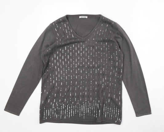 Womens UK Size 14 Damart Brown Pullover Jumper