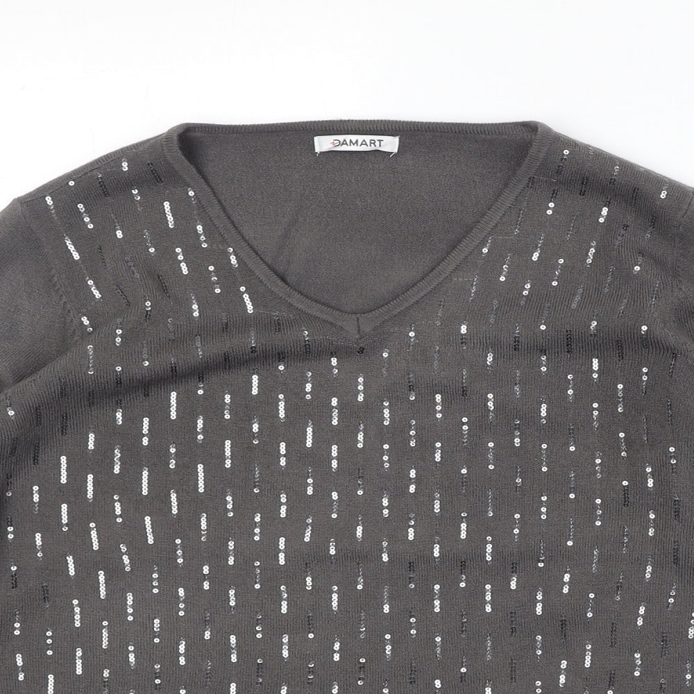 Womens UK Size 14 Damart Brown Pullover Jumper