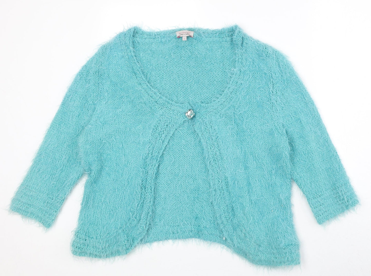 Womens UK Size L Marks and Spencer Blue Cardigan Jumper