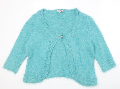 Womens UK Size L Marks and Spencer Blue Cardigan Jumper