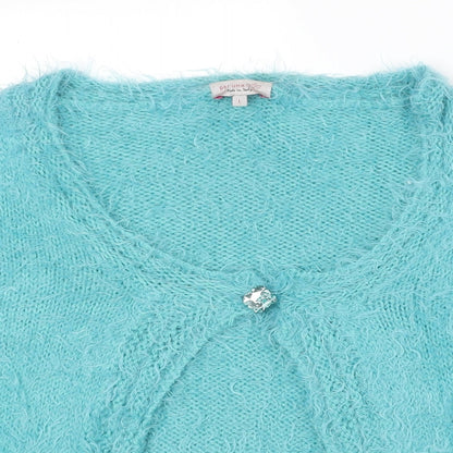 Womens UK Size L Marks and Spencer Blue Cardigan Jumper