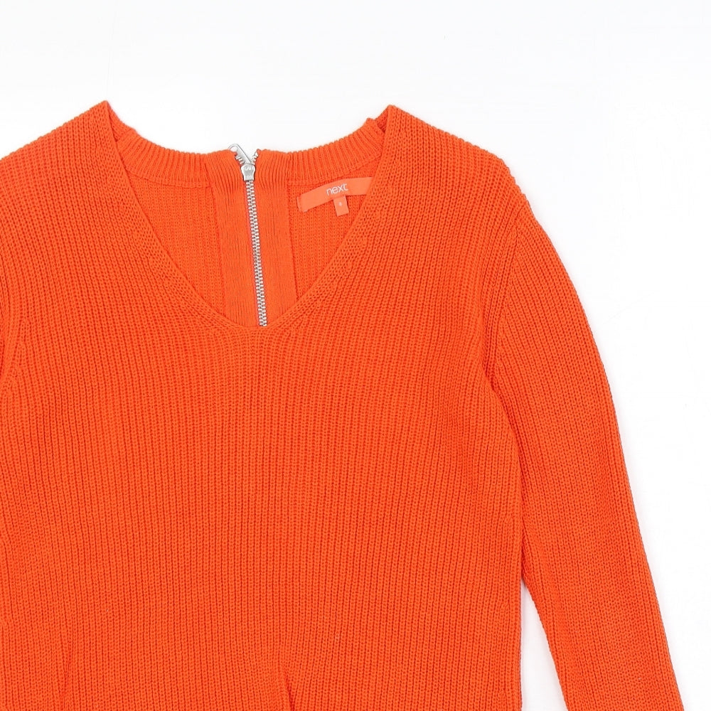 Womens UK Size 8 NEXT Orange Pullover Jumper