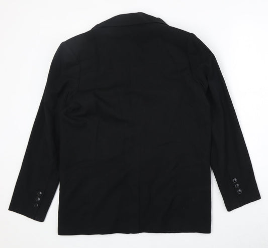 La Redoute Womens Black Polyester Jacket Suit Jacket Size 12