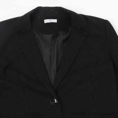 La Redoute Womens Black Polyester Jacket Suit Jacket Size 12