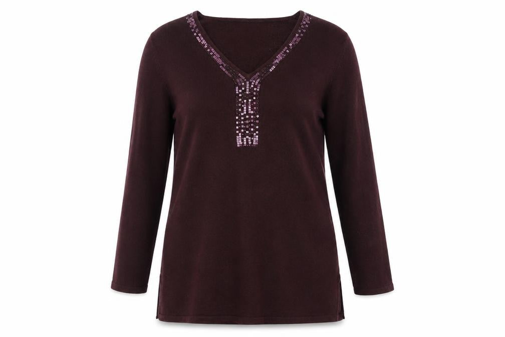 Womens UK Size M BHS Purple Pullover Jumper