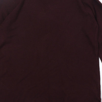 BHS Womens Purple V-Neck Acrylic Pullover Jumper Size M