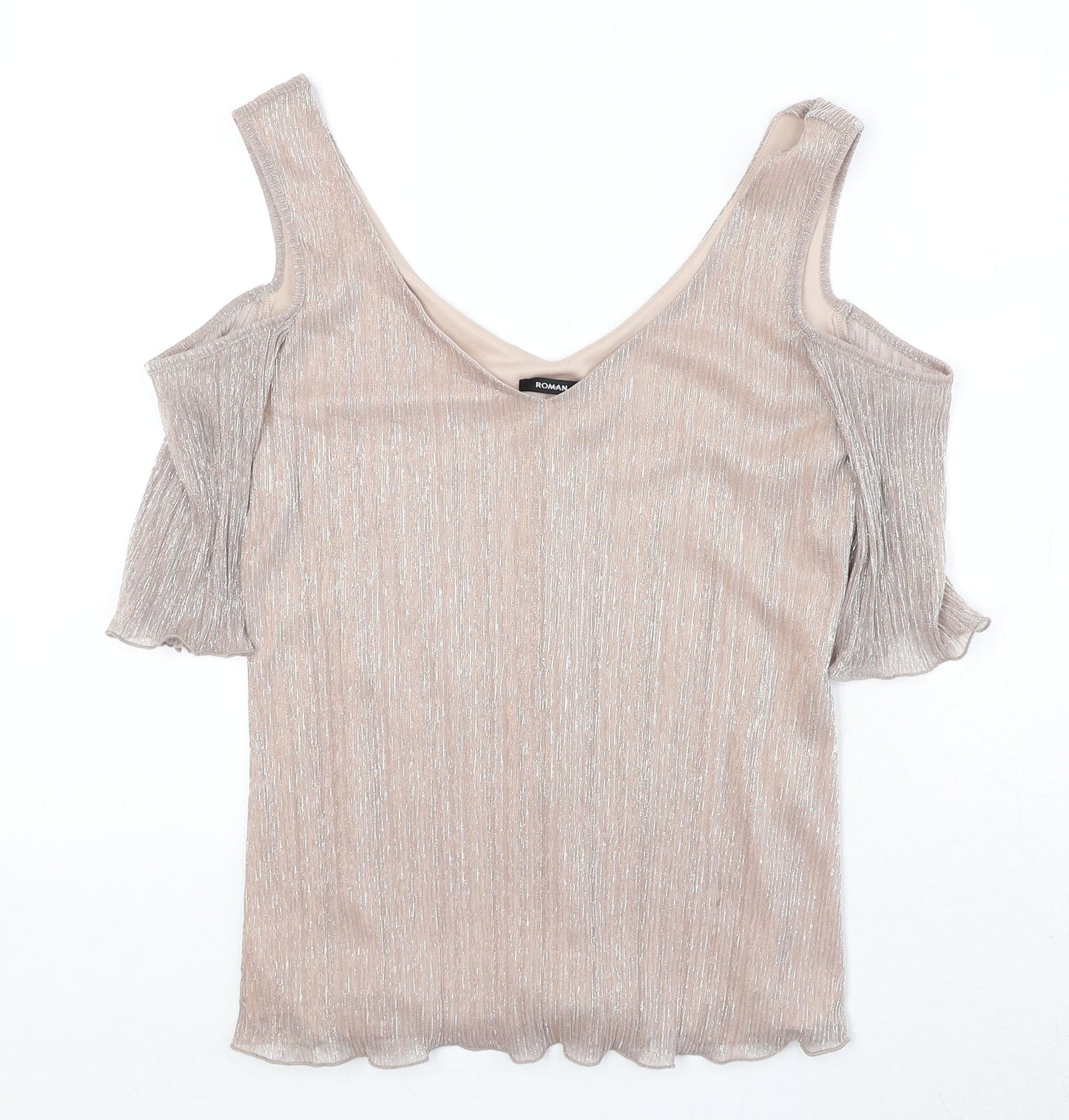Womens UK Size 10 Roman Pink Basic Tank