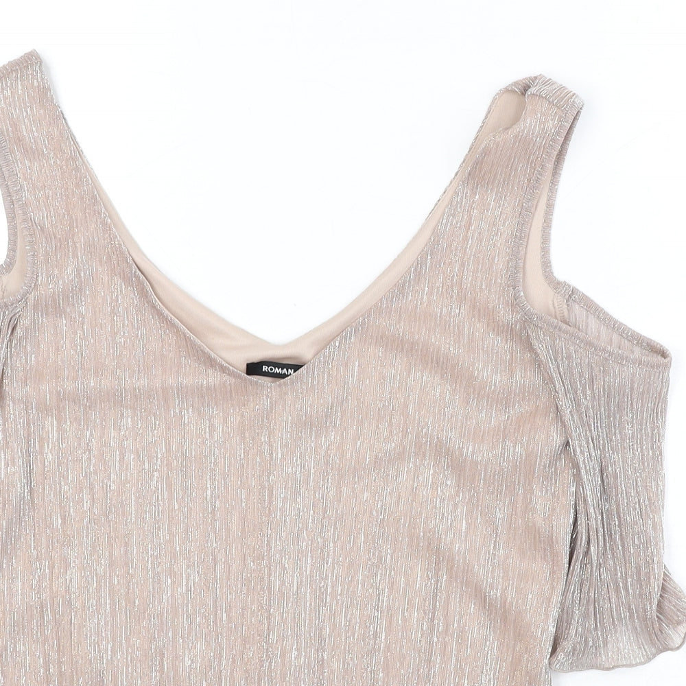 Womens UK Size 10 Roman Pink Basic Tank