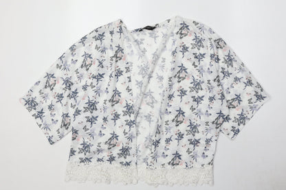 Womens UK Size M Dorothy Perkins White Cardigan Jumper