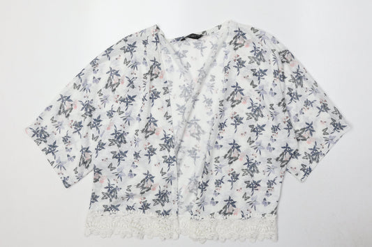 Womens UK Size M Dorothy Perkins White Cardigan Jumper