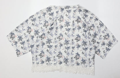 Womens UK Size M Dorothy Perkins White Cardigan Jumper