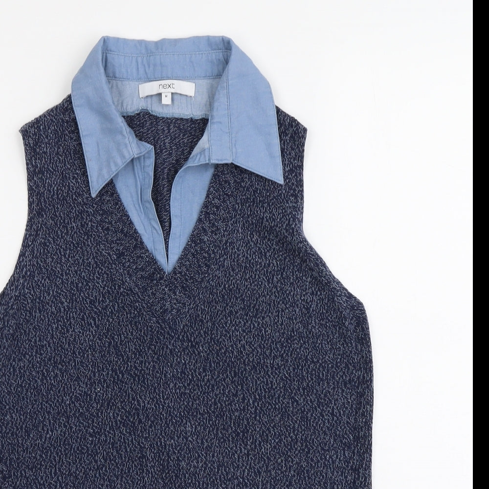 Womens UK Size M NEXT Blue Basic Tank