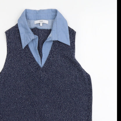Womens UK Size M NEXT Blue Basic Tank