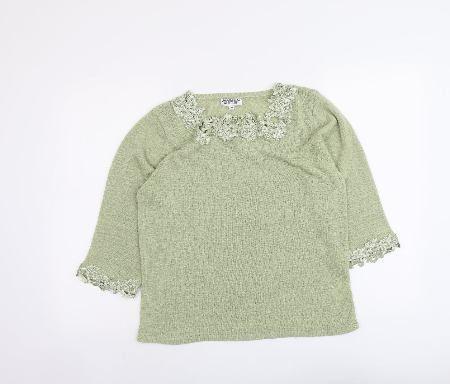 Womens UK Size M Fay Louise Green Pullover Jumper