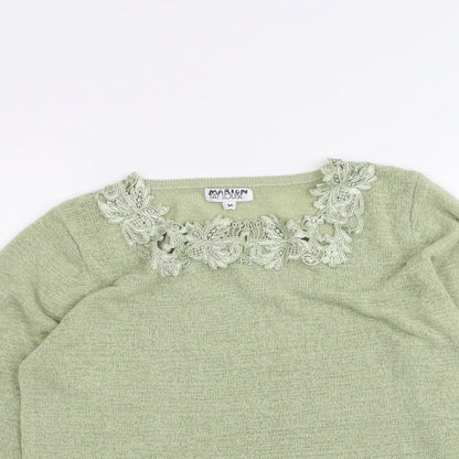 Womens UK Size M Fay Louise Green Pullover Jumper