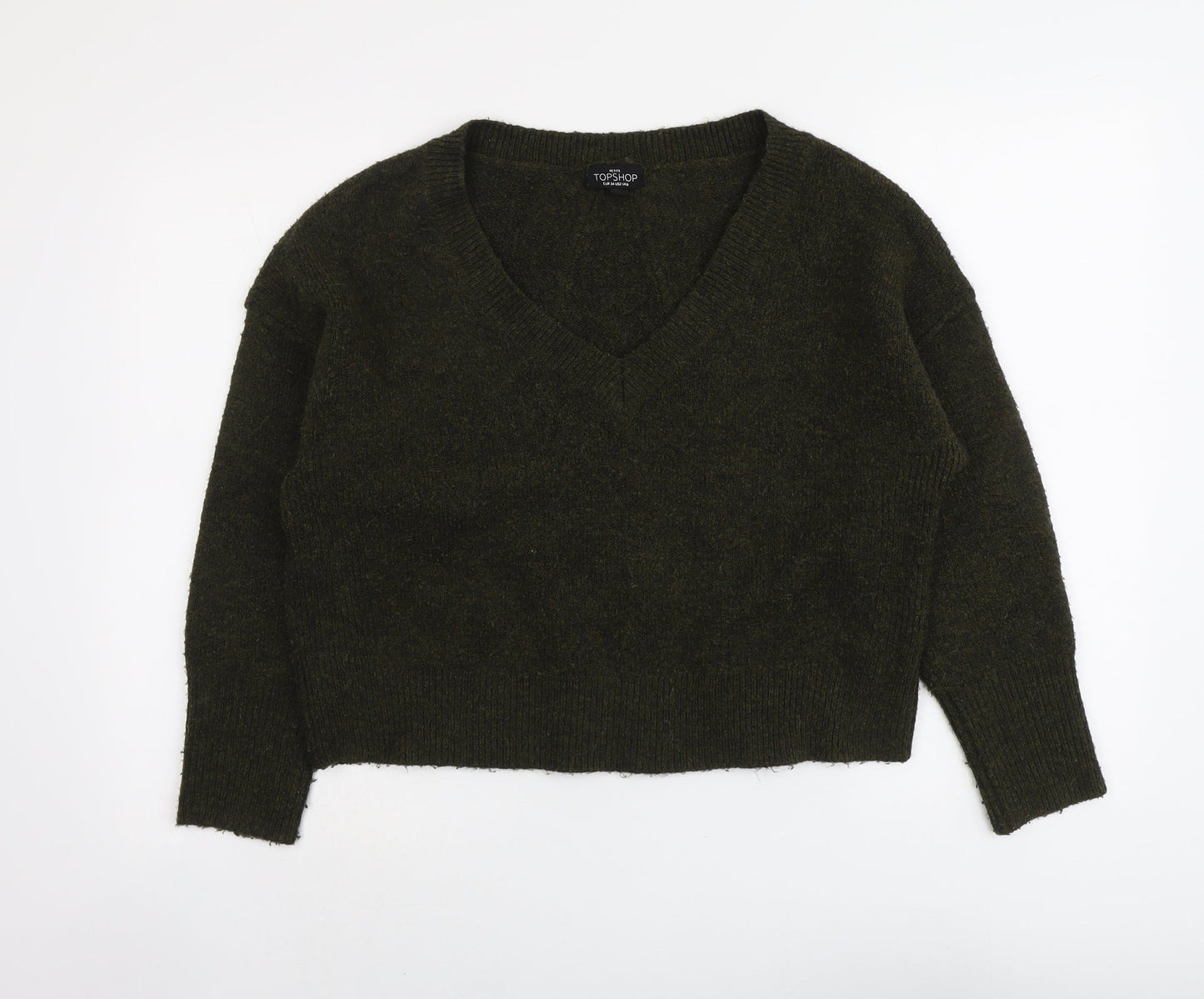 Womens UK Size 6 Topshop Green Pullover Jumper