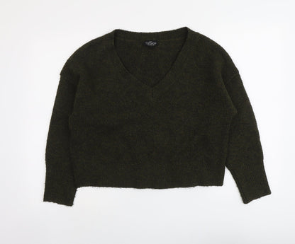Womens UK Size 6 Topshop Green Pullover Jumper