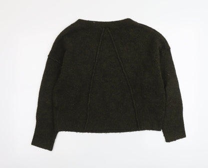 Womens UK Size 6 Topshop Green Pullover Jumper
