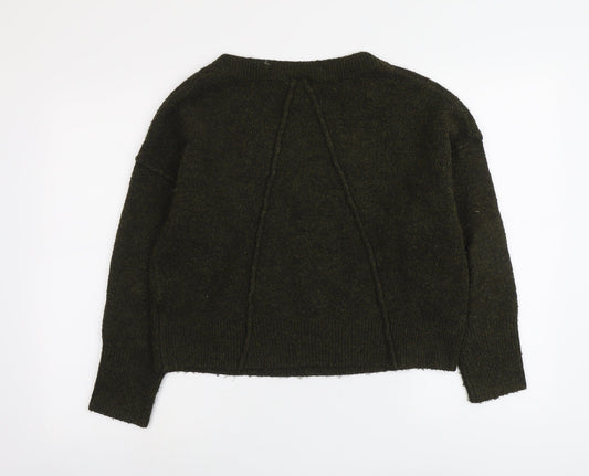 Womens UK Size 6 Topshop Green Pullover Jumper