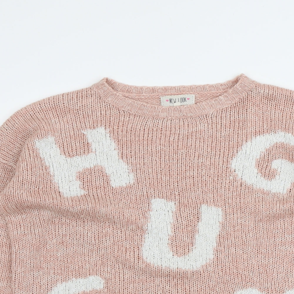 Womens UK Size 12 New Look Pink Pullover Jumper