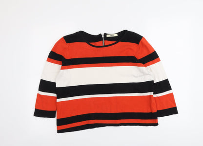 Womens UK Size L Oasis Multicoloured Pullover Jumper