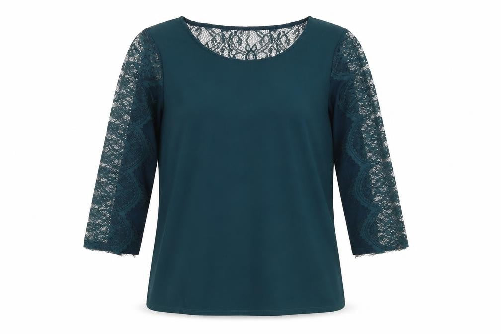 Womens UK Size 12 Warehouse Green Basic Blouse