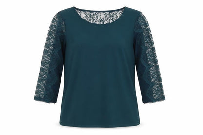 Womens UK Size 12 Warehouse Green Basic Blouse