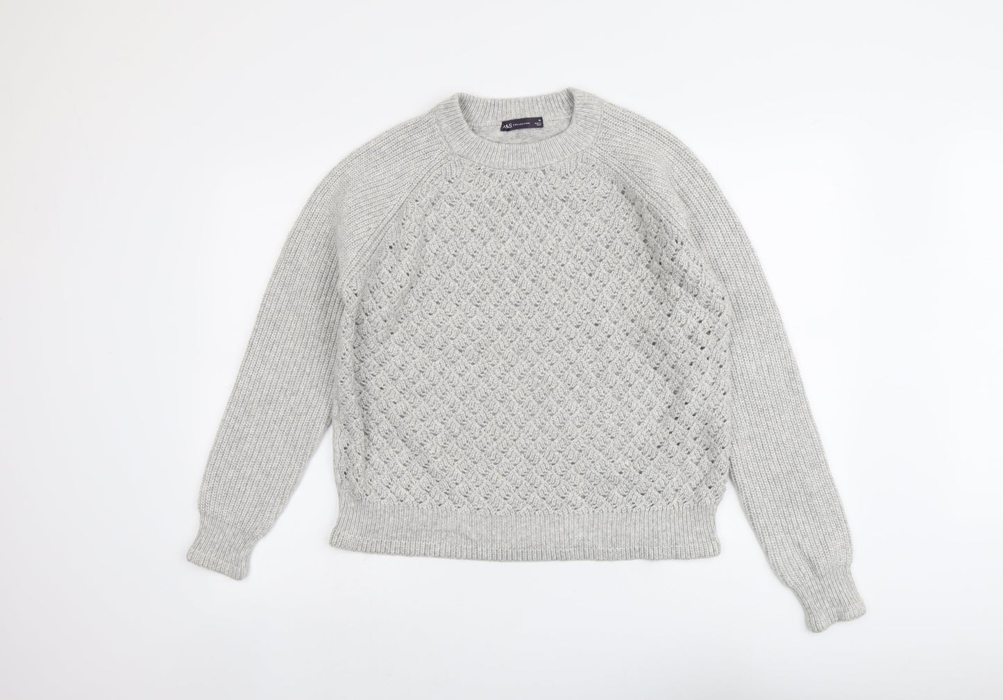 Womens UK Size M Marks and Spencer Grey Pullover Jumper