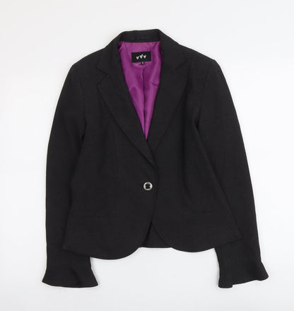 Per Una Womens Grey Polyester Jacket Blazer Size 10