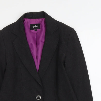 Per Una Womens Grey Polyester Jacket Blazer Size 10