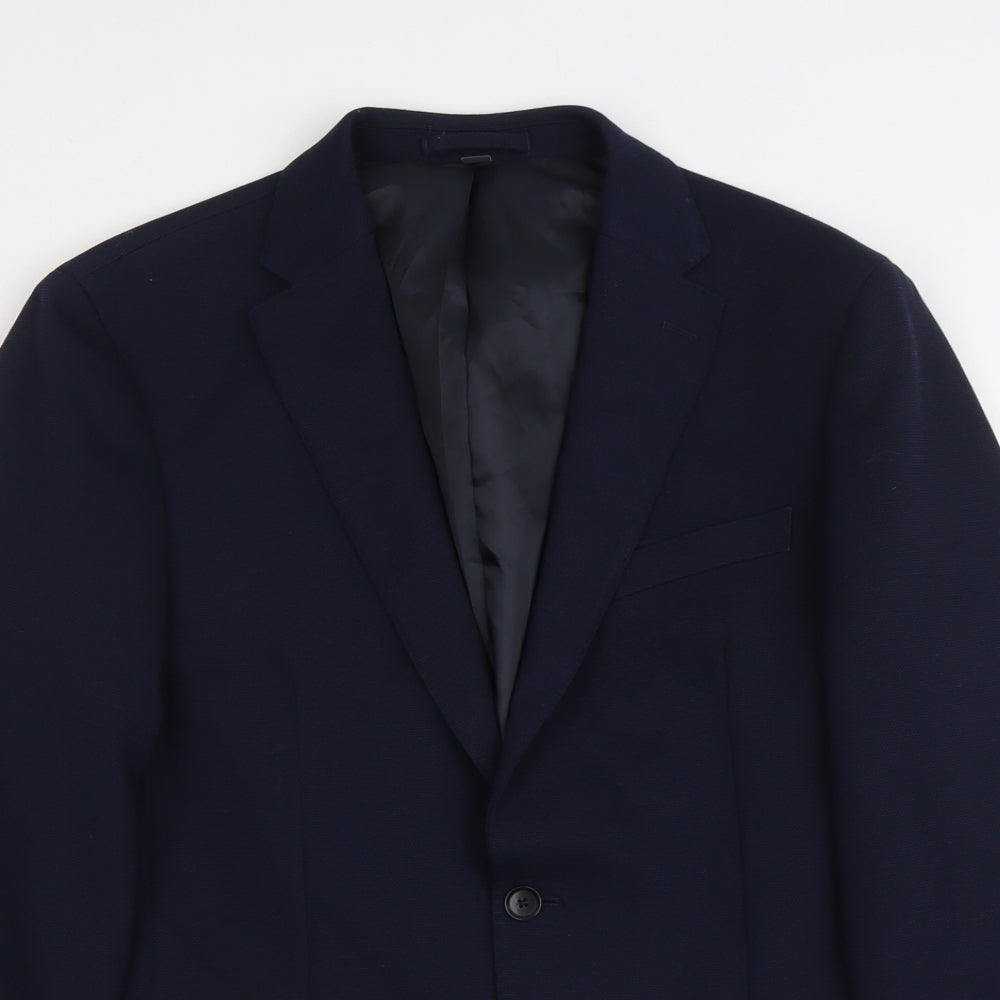 Mens UK Size 40 Marks and Spencer Regular Blue Suit Jacket
