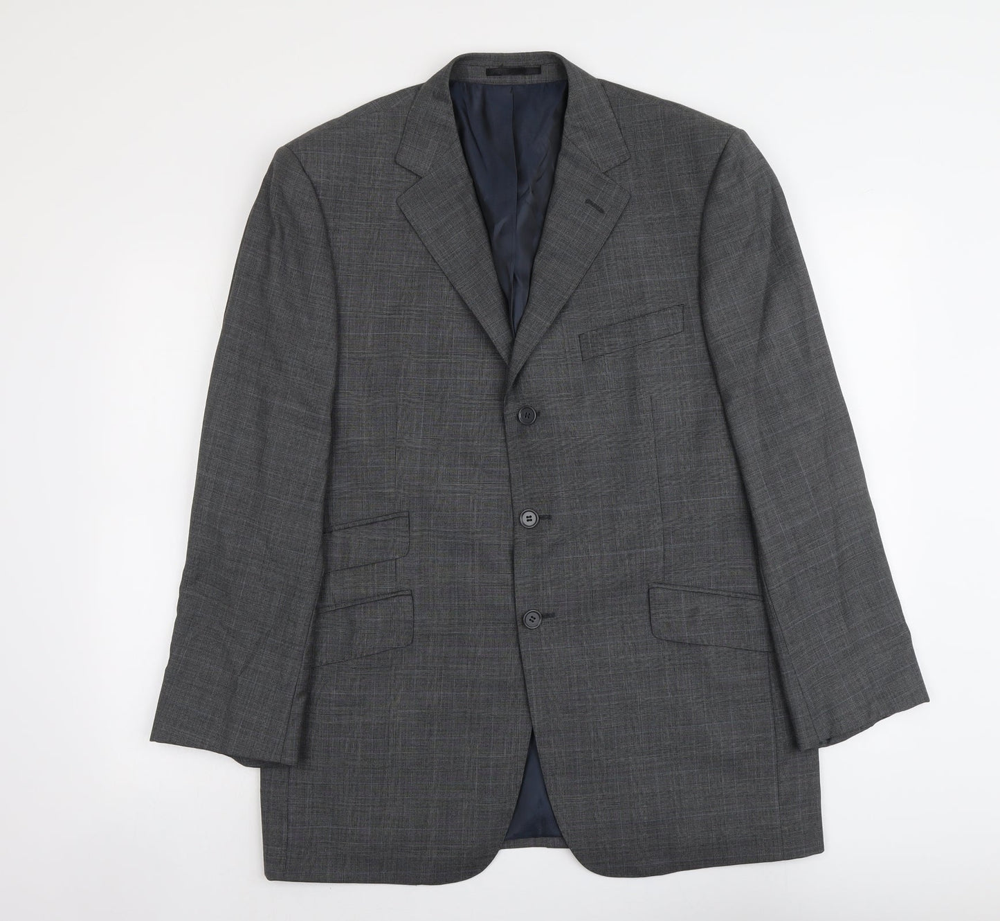 Armando Mens Grey Wool Jacket Suit Jacket Size 42 Regular