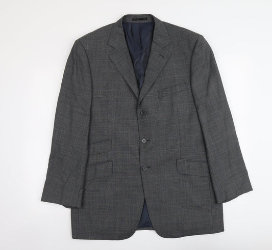 Armando Mens Grey Wool Jacket Suit Jacket Size 42 Regular