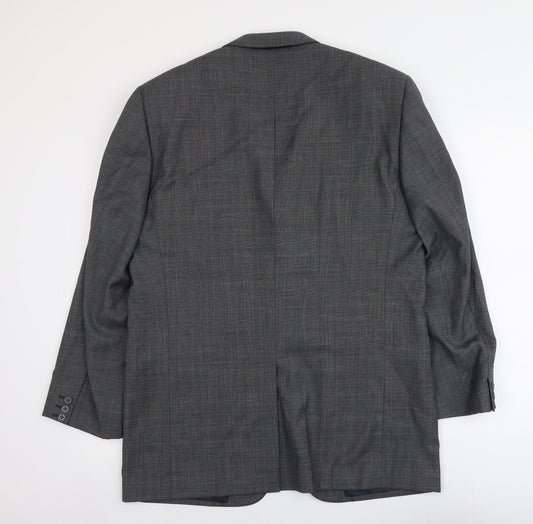 Armando Mens Grey Wool Jacket Suit Jacket Size 42 Regular