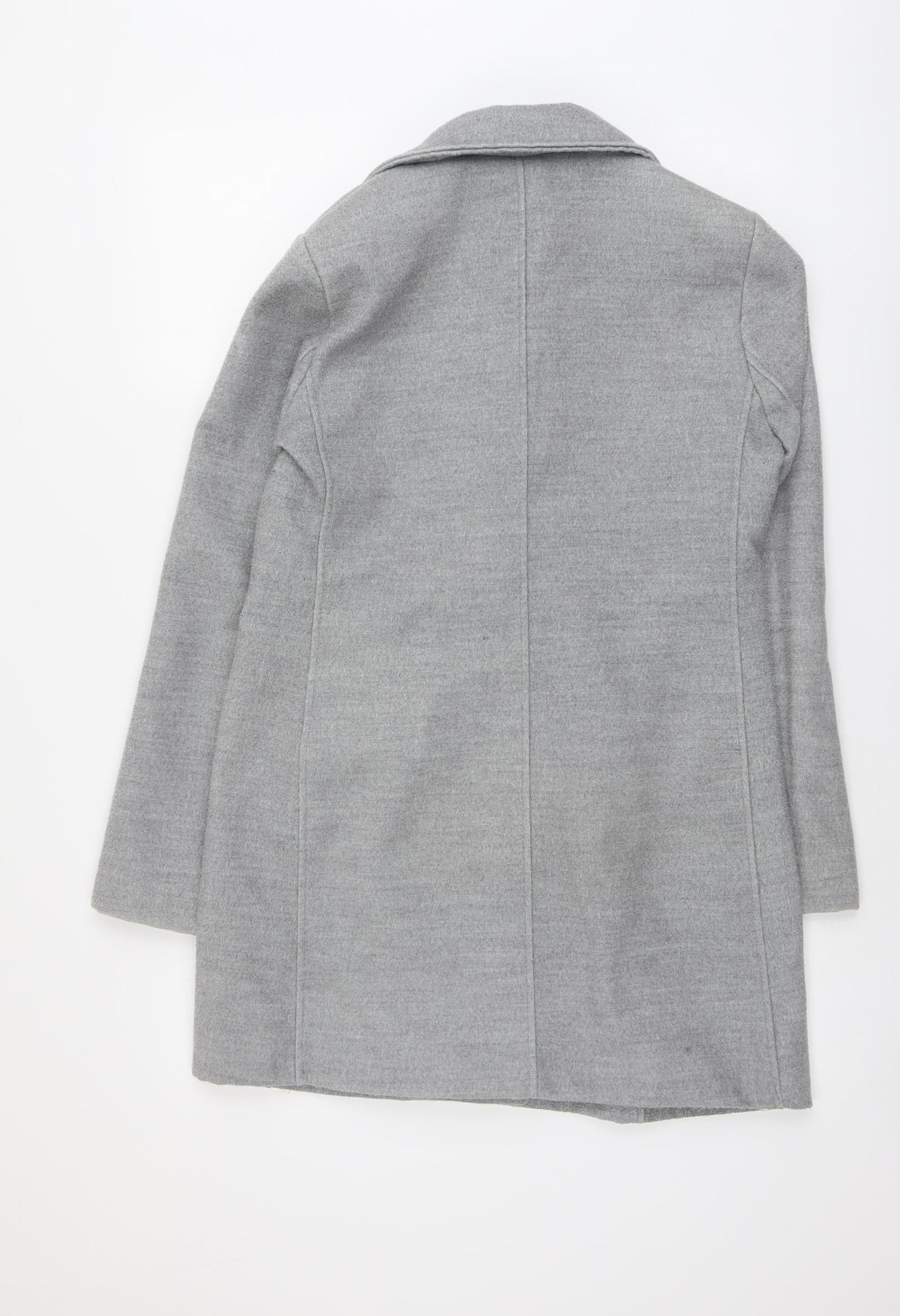 Lola Liza Womens Grey Pea Coat Coat Size 10 Button