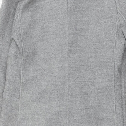 Lola Liza Womens Grey Pea Coat Coat Size 10 Button
