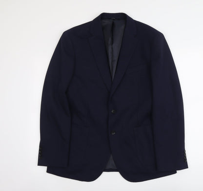 Mens UK Size 42 Marks and Spencer Regular Blue Suit Jacket