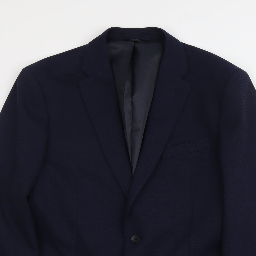 Mens UK Size 42 Marks and Spencer Regular Blue Suit Jacket