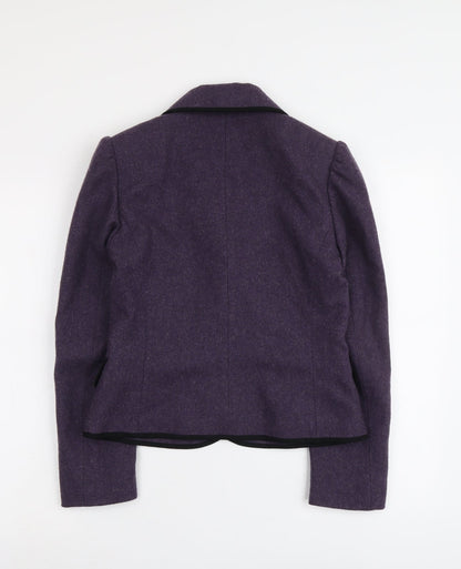 Country Casuals Womens Purple Wool Jacket Blazer Size 8