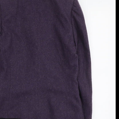 Country Casuals Womens Purple Wool Jacket Blazer Size 8