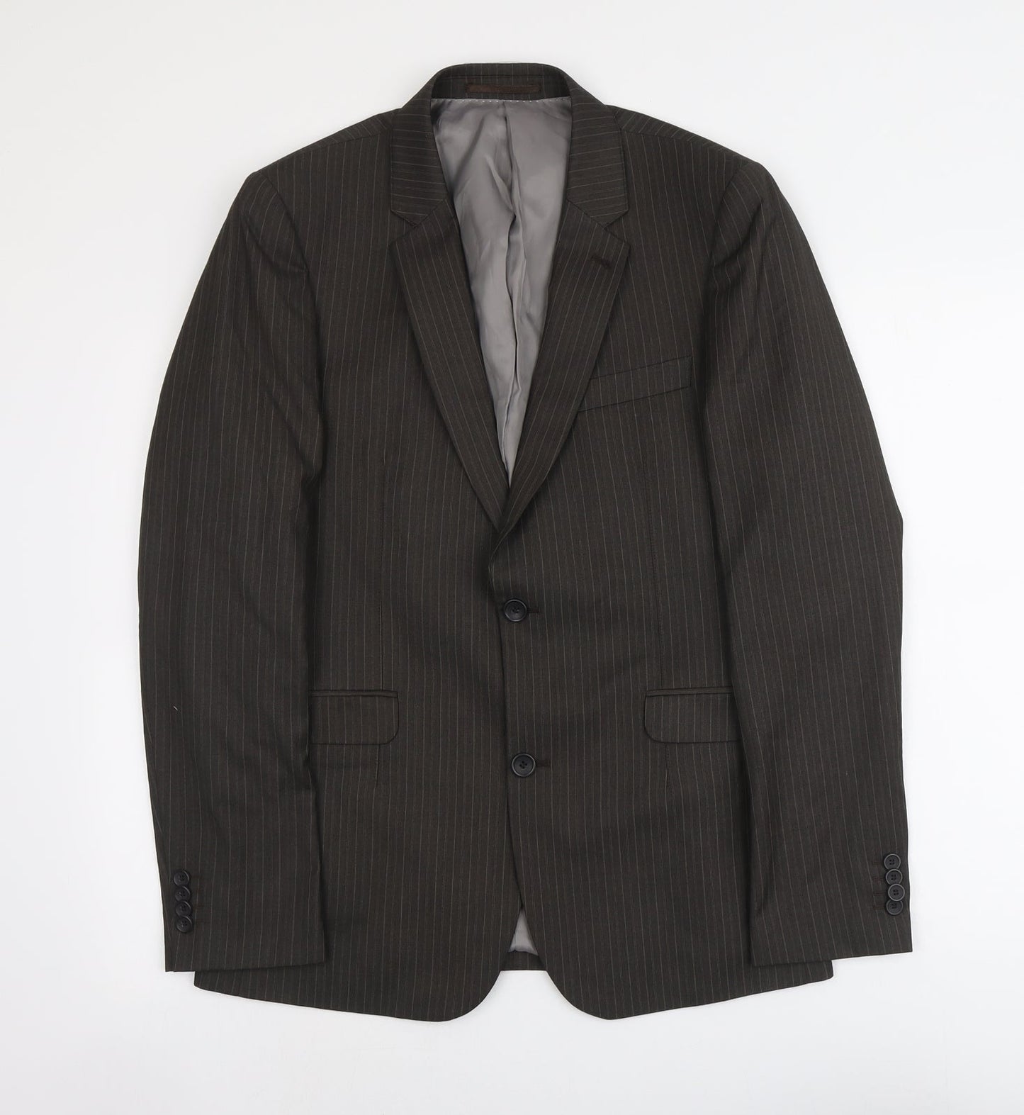 Mens UK Size 38 Topman Regular Grey Suit Jacket