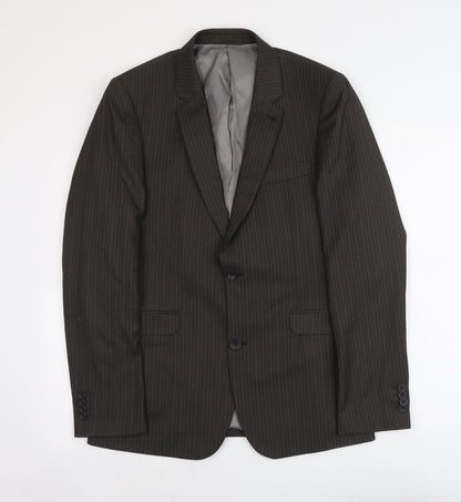 Mens UK Size 38 Topman Regular Grey Suit Jacket