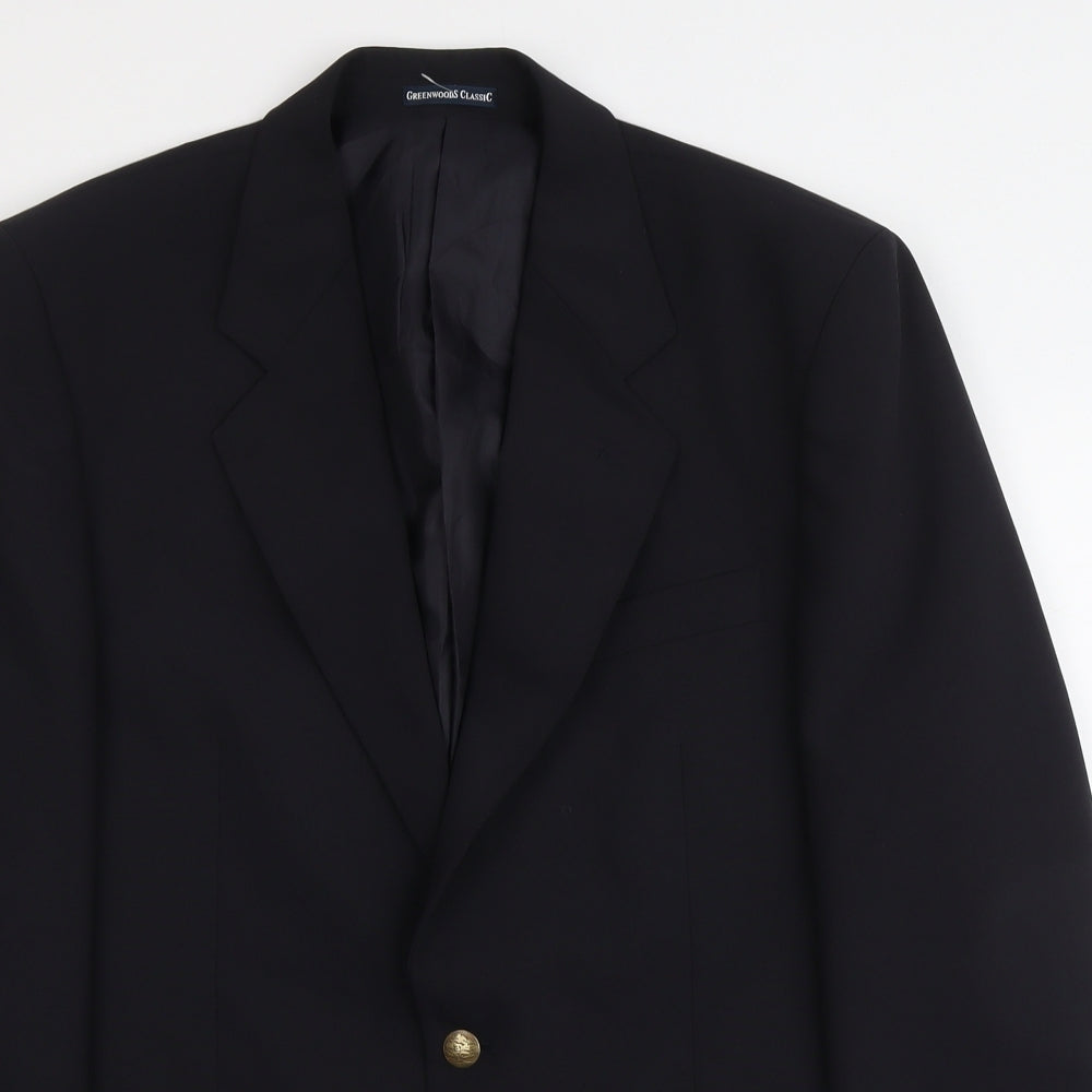 Mens UK Size L Greenwoods Regular Black Suit Jacket