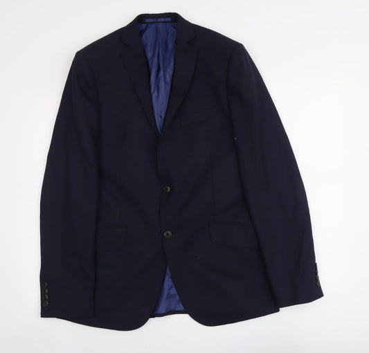 Mens UK Size L Marks and Spencer Regular Blue Suit Jacket