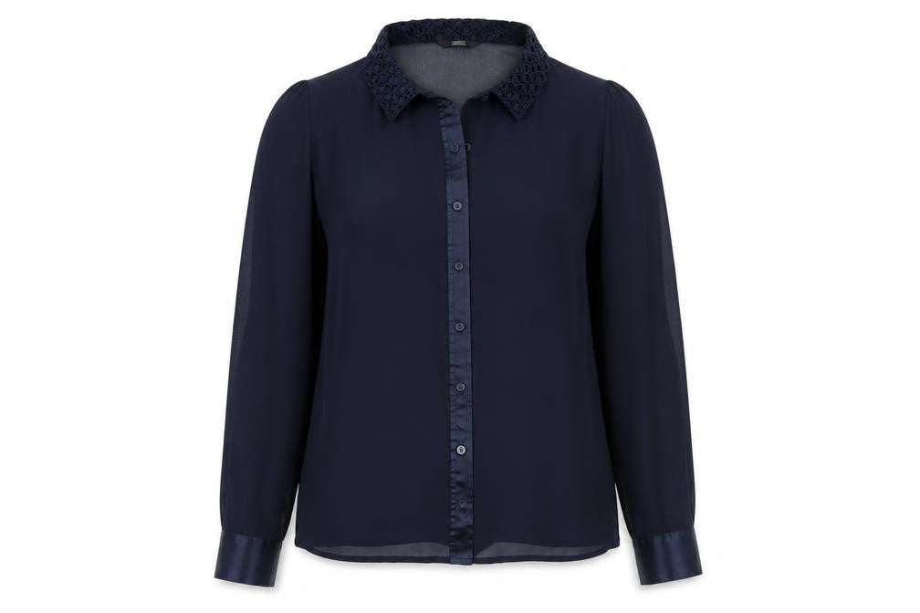 Womens UK Size 12 Marks and Spencer Blue Basic Button-Up