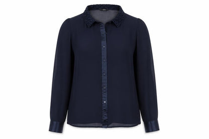 Womens UK Size 12 Marks and Spencer Blue Basic Button-Up