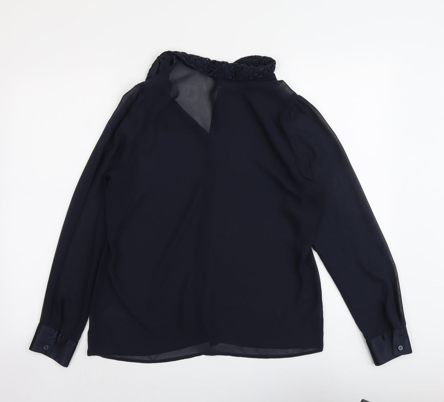 Womens UK Size 12 Marks and Spencer Blue Basic Button-Up