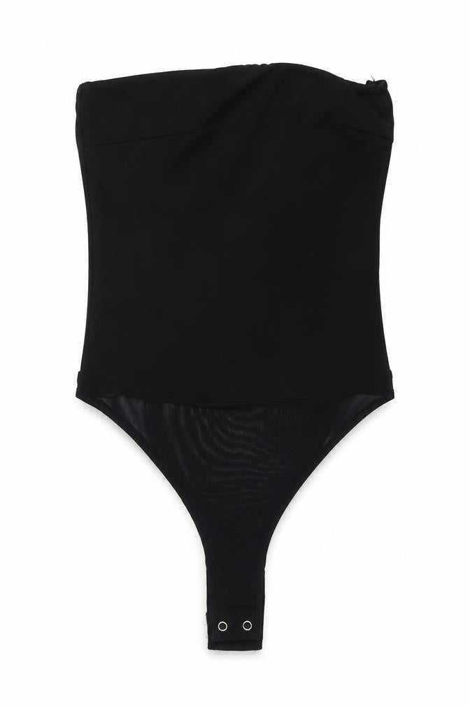 Womens UK Size 6 NAANAA One-Piece Black Bodysuit