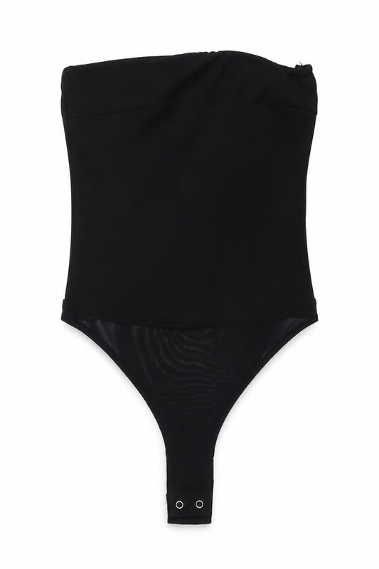 Womens UK Size 6 NAANAA One-Piece Black Bodysuit